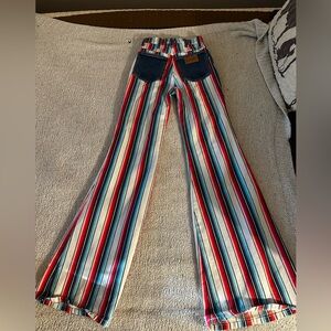 Wrangler Multicolor Striped Flare Jeans
